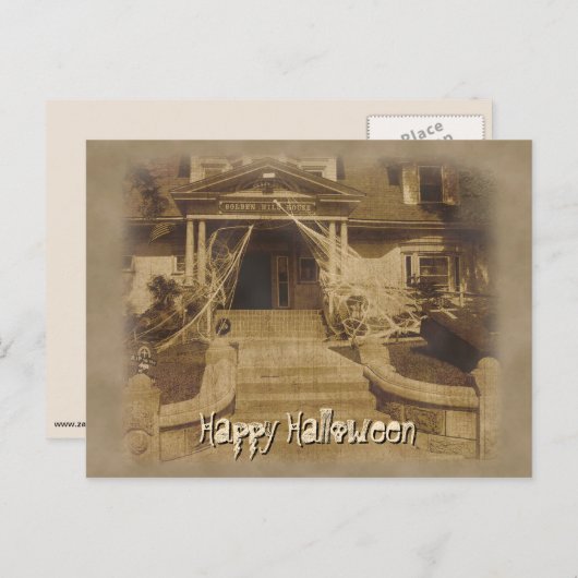 幽霊のよく出るハウスアットハロウィーン ポストカード (正面/裏面)