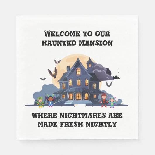 幽霊のよく出るハウスアットミッドナイト スタンダードランチョンナプキン (正面)