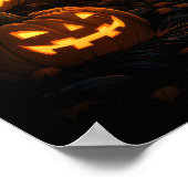 幽霊のよく出るハウスアンダームーンライトハロウィーン ポスター (角)