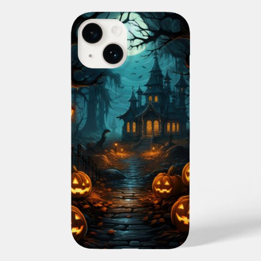 幽霊のよく出るハウスアンダームーンライトハロウィーン Case-Mate iPhoneケース (裏面)