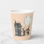 幽霊のよく出るハウスウィッチ不気味ハローウィンパーティ 紙コップ (裏面)