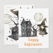 幽霊のよく出るハウスウィッチ不気味魔女ハロウィン ポストカード (正面/裏面)