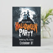幽霊のよく出るハウスオンザヒルハロウィーンの衣装パーティー 招待状 (スタンド正面)