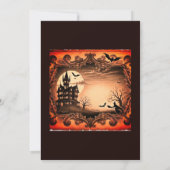 幽霊のよく出るハウスゴシックビクトリアンヴィンテージハロウィーン 招待状 (裏面)