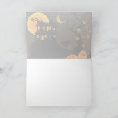 幽霊のよく出るハウスハロウィンカスタムグリーティングカード カード (内部)