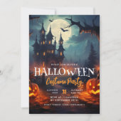 幽霊のよく出るハウスハロウィーンの衣装パーティー 招待状 (正面)