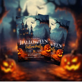 幽霊のよく出るハウスハロウィーンの衣装パーティー 招待状