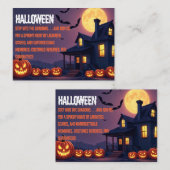 幽霊のよく出るハウスハロウィーンナイトシーン 名刺 (正面/裏面)