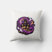 幽霊のよく出るハウスハロウィーン幽霊、カボチャ&こうもり クッション (裏面)