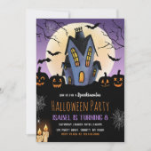 幽霊のよく出るハウスハロウィーン誕生日パーティー 招待状 (正面)