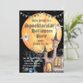 幽霊のよく出るハウスハローウィンパーティ招待状 招待状 (スタンド正面)