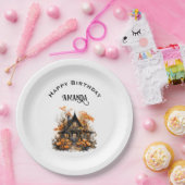 幽霊のよく出るハウスバイパンプキンズハロウィーン誕生日 ペーパープレート (パーティー)