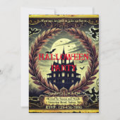 幽霊のよく出るハウスビクトリアンゴシックハローウィンパーティ 招待状 (正面)