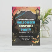 幽霊のよく出るハウスフルムーンクリー不気味スハロウィン 招待状 (スタンド正面)