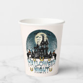 幽霊のよく出るハウスホラーハロウィンナイト大人紙 紙コップ (裏面)