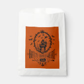 幽霊のよく出るハウスラインアートハッピーハローウィンオレンジ フェイバーバッグ (正面)