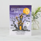 幽霊のよく出るハウス不気味インディゴスカイハローウィンパーティ 招待状 (スタンド正面)