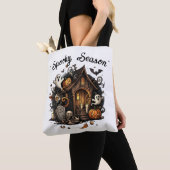 幽霊のよく出るハウス不気味シーズンエッセンシャルトート トートバッグ (クローズアップ)