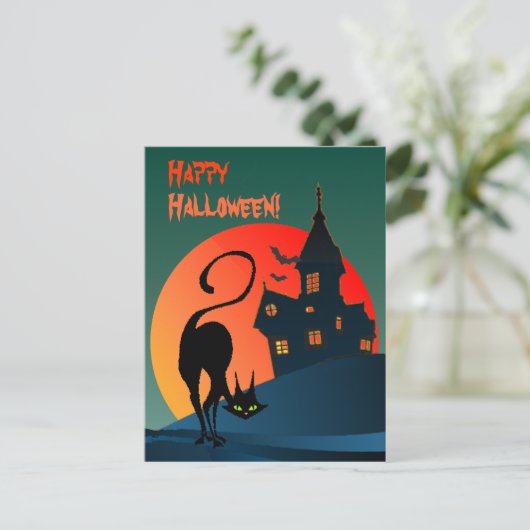 幽霊のよく出るハウス&キャットバイシャロンシャーペ ポストカード (スタンド正面)