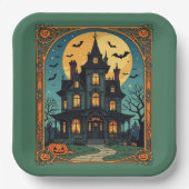 幽霊のよく出るハウス – ゴシック ペーパープレート (正面)