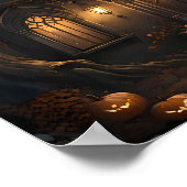 幽霊のよく出るハウス – ハロウィーン不気味ゴシック ポスター (角)