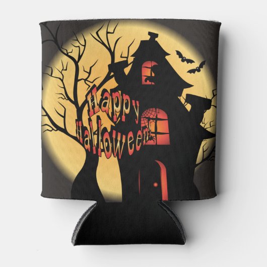 幽霊のよく出るハウス – ハロウィーン 缶クーラー (正面)