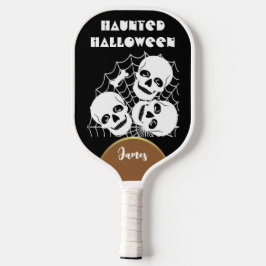 幽霊のよく出るハロウィン不気味ゴシックスカルクモWeb ピックルボールラケット