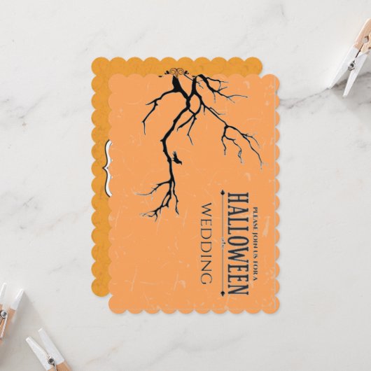 幽霊のよく出るハロウィン結婚ズ カード (正面/裏面インサイチュ)