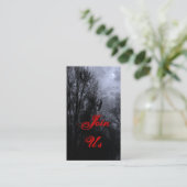 幽霊のよく出るハロウィーンスカイ招待状名刺 エンクロージャーカード (スタンド正面)