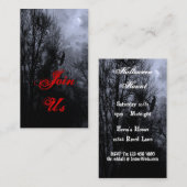 幽霊のよく出るハロウィーンスカイ招待状名刺 エンクロージャーカード (正面/裏面)