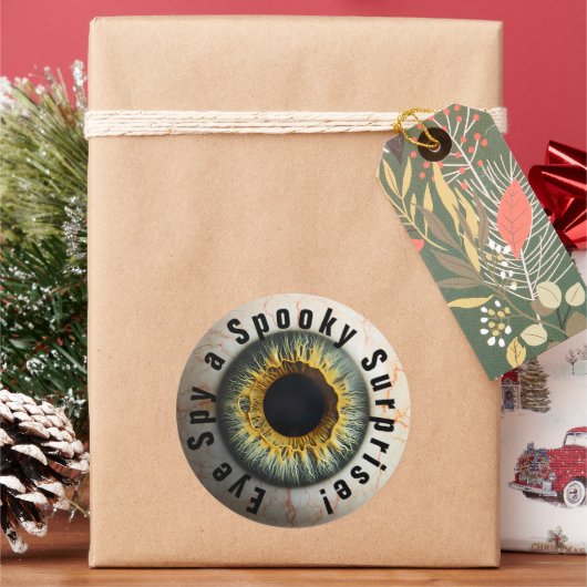 👁️幽霊のよく出るハロウィーン眼スパイ不気味… ラウンドシール (クリスマス)