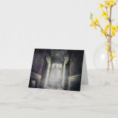 幽霊のよく出るハロウィーン カード (黄色い花)