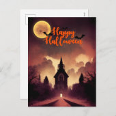 幽霊のよく出るハロウィーン シーズンポストカード (正面/裏面)