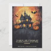 幽霊のよく出るハローウィンパーティ招待状 招待状 (裏面)