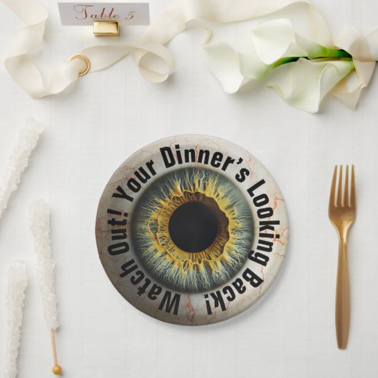 👁️幽霊のよく出るハローウィンパーティ! ペーパープレート (ウェディング)