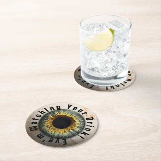 👁️幽霊のよく出るハローウィンパーティ! ラウンドペーパーコースター (インサイチュ)