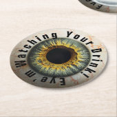 👁️幽霊のよく出るハローウィンパーティ! ラウンドペーパーコースター (アングル)