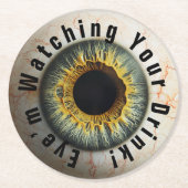 👁️幽霊のよく出るハローウィンパーティ! ラウンドペーパーコースター (正面)