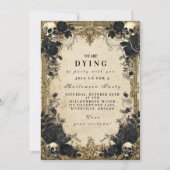 幽霊のよく出るバロック様式のゴシック様式のハロウィーンの集まり 招待状 (正面)