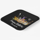 幽霊のよく出るパンプキンハウスウィズ幽霊&こうもり誕生日 ペーパープレート (傾斜あり)