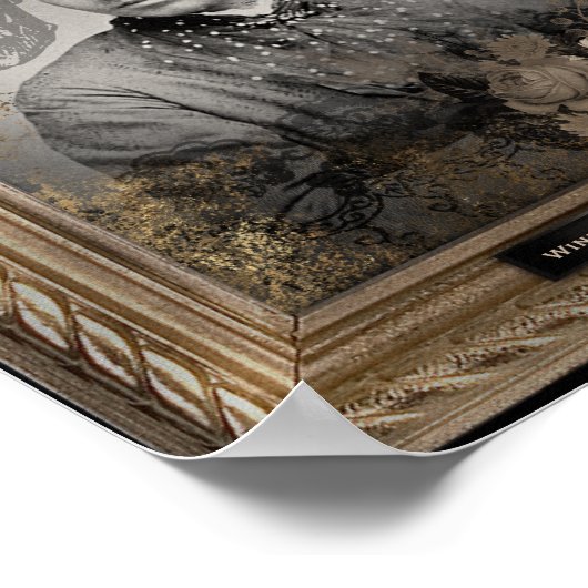 幽霊のよく出るポートレート |アフリカ系アメリカ人女性 ポスター (角)