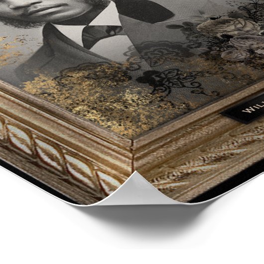 幽霊のよく出るポートレート |アフリカ系アメリカ人 ポスター (角)