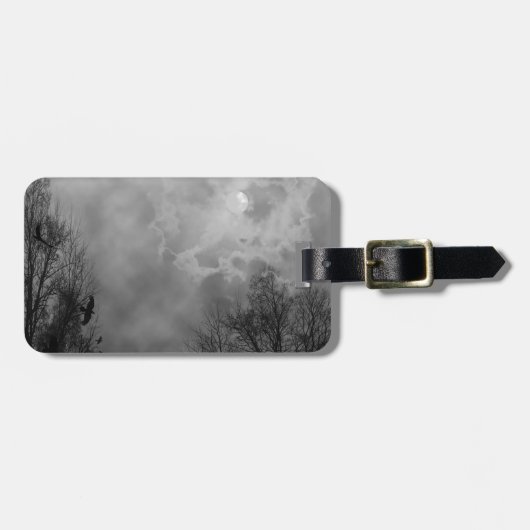 幽霊のよく出るラヴェンスとのハロウィーンの空 ラゲッジタグ (正面横)