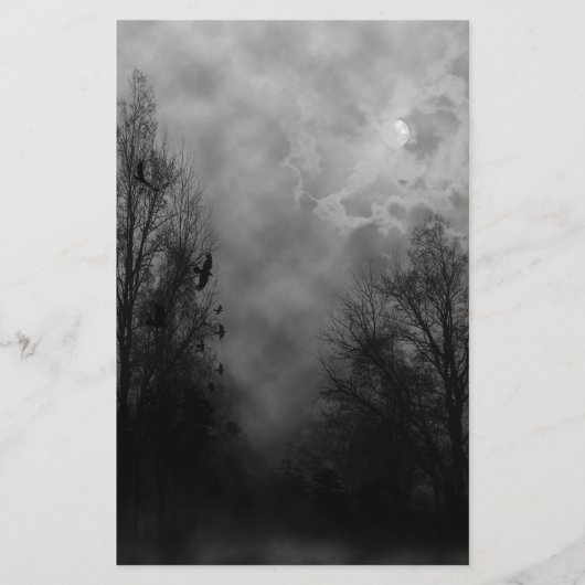 幽霊のよく出るラヴェンスとのハロウィーンの空 便箋 (正面)