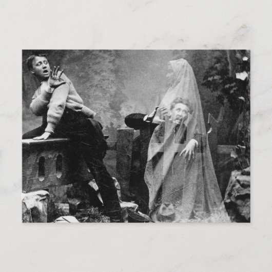 幽霊のよく出るレーン – ヴィンテージ幽霊写真1880 ポストカード (正面)