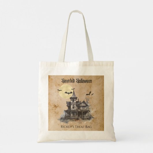 幽霊のよく出る不気味トリックまたは治療 トートバッグ (裏面)