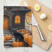 幽霊のよく出る収穫夜 キッチンタオル (四つ折り)