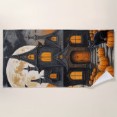 幽霊のよく出る収穫夜 ビーチタオル (正面)