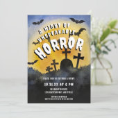 幽霊のよく出る墓地ホラーハローウィンパーティ招待状 シーズンカード (スタンド正面)