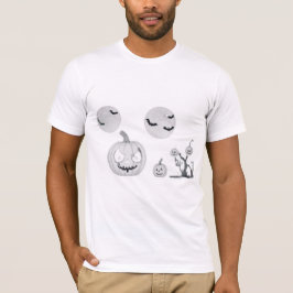 「幽霊のよく出る夜：ホラーTシャツデザイン」 Tシャツ